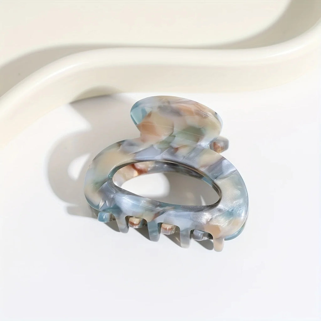 Elegant Sweet Small Oval Hair Claw Clip for Women Secure Grip Hair Accessories Ponytails Cute Hair Clips Sophisticated Style