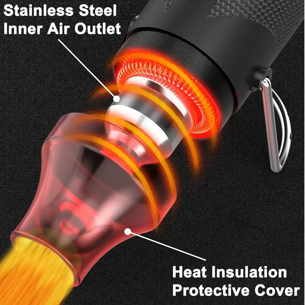 220/110V Hot Air Gun DIY Tool Heat Electric Power Tool Mini Soldering Temperature Crafts Blower with Supporting Seat Shrink