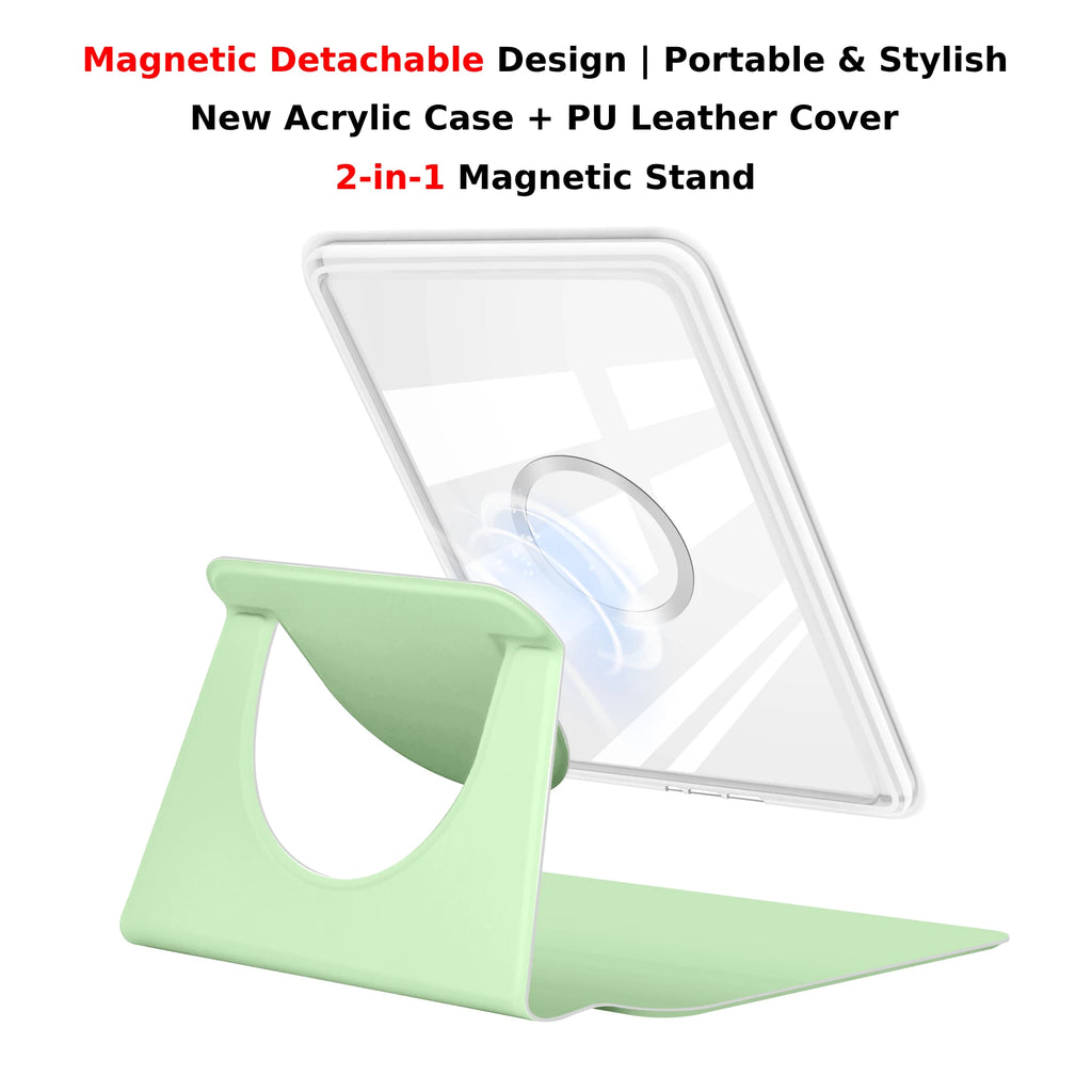 For Kindle 10th Gen Case 360° Rotatable 2-in-1 Detachable Acrylic Case Magnetic Stand 6'' 2019 J9G29R PU Leather Cover Funda