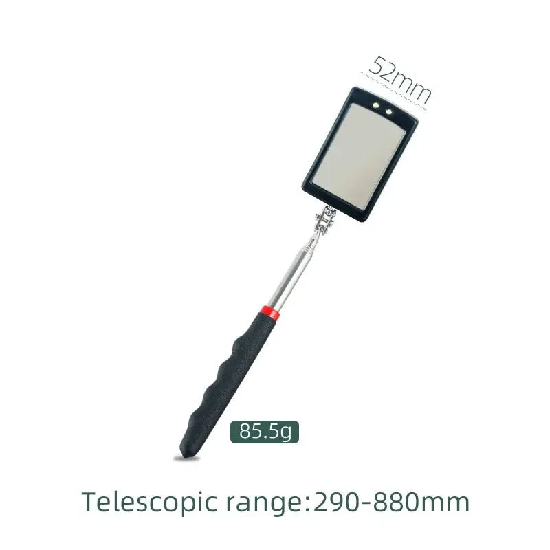 Car 360° Inspection Mirror LED Light Telescopic Inspection Mirror for Check The Condition of Vehicle Automotive Repairs Tools
