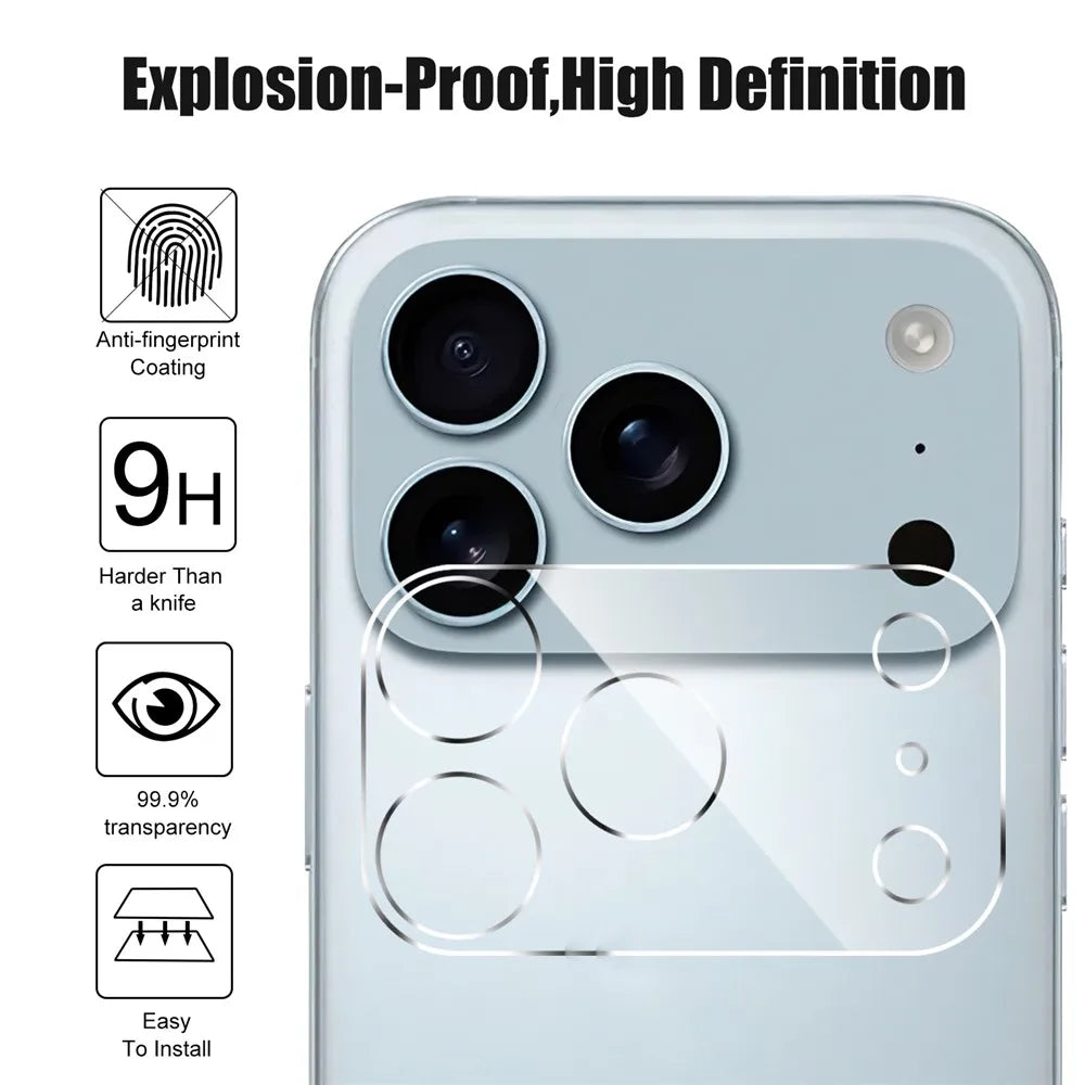 4PCS Camera Lens Protector for iPhone 18 Pro Max Duo Lens Protective HD Tempered Glass for iPhone Air 16 15 14 17 Pro Max Plus