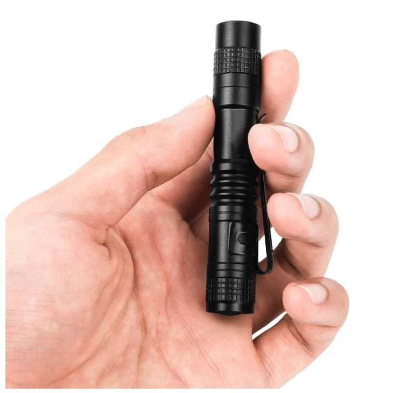Mini Portable LED Pen Light Pocket Ultra Bright High Lumens Handheld Flashlight Torch For Camping Outdoor Emergency