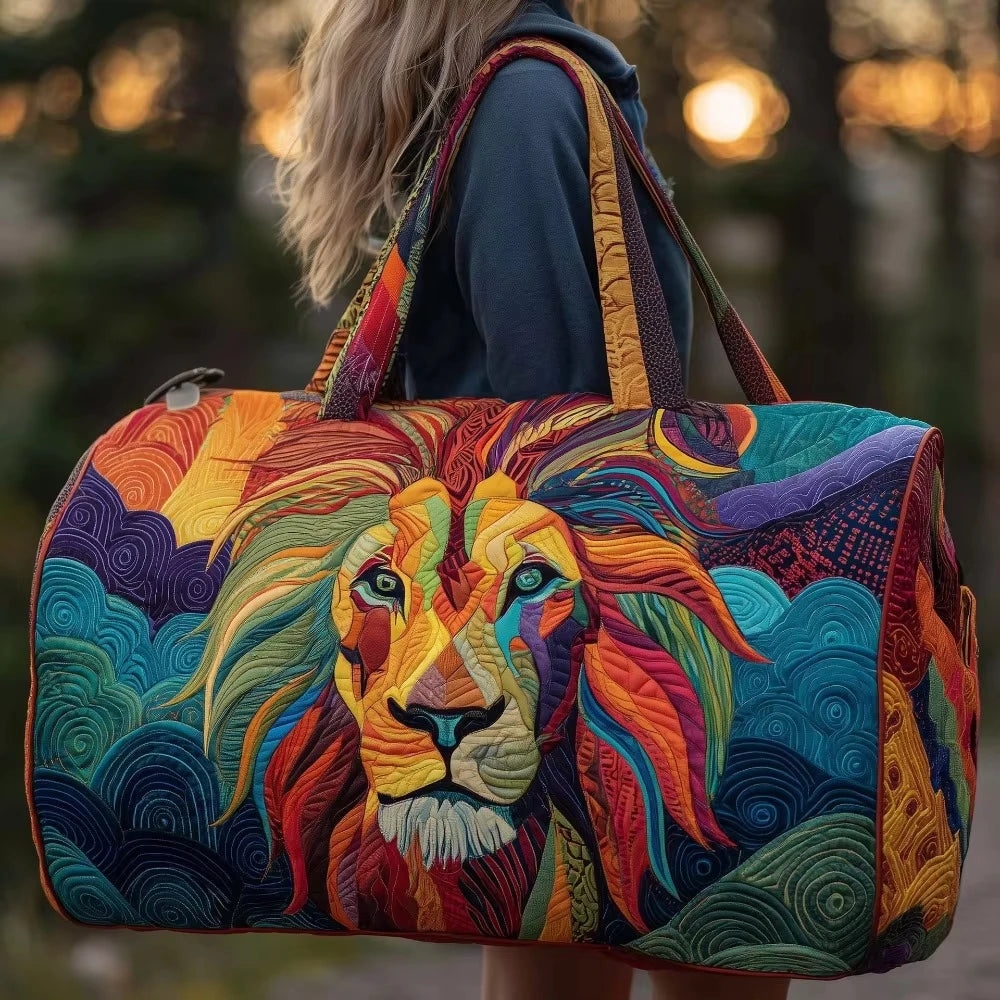 Fashion 3D Quilted Duffle Bag Bus Design Large Capacity Travel Handbag Retro Boho Sturdy Gym Tote Bag Daily Outings