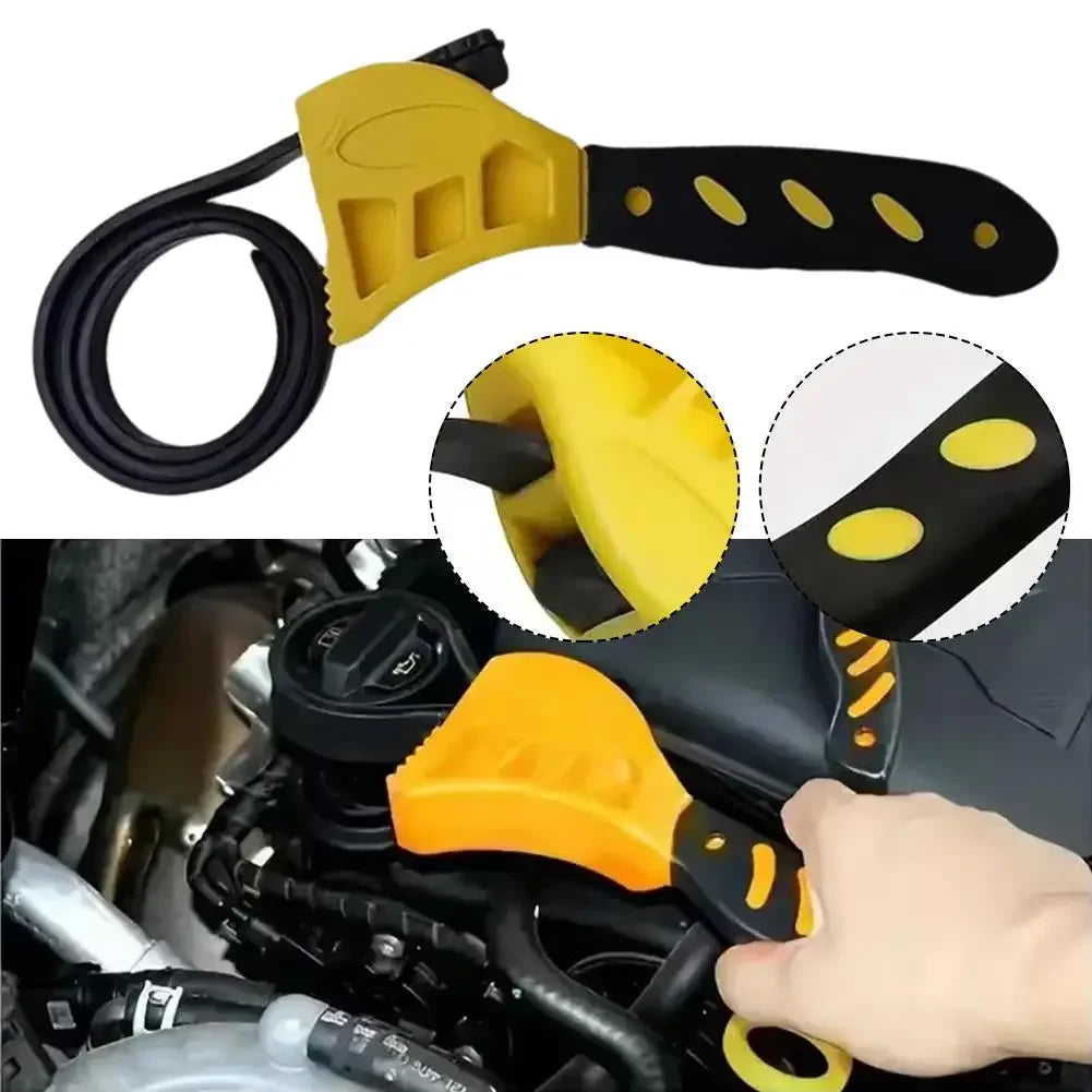 Adjustable Locking Strap Spanner Wrench Belt Oil Filter Puller Removal Tool Disassembly Strap Opener Tool