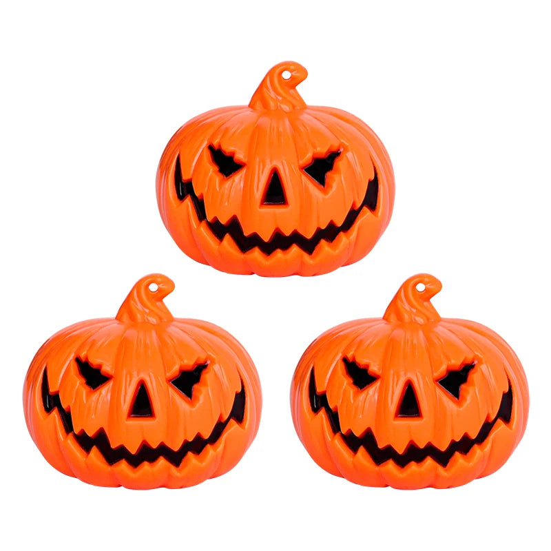 Halloween Pumpkin Lights LED Jack‑O‑Lantern Decor Lights Battery Operated Spooky Face Pumpkin Lamp for Tabletop Window Porch