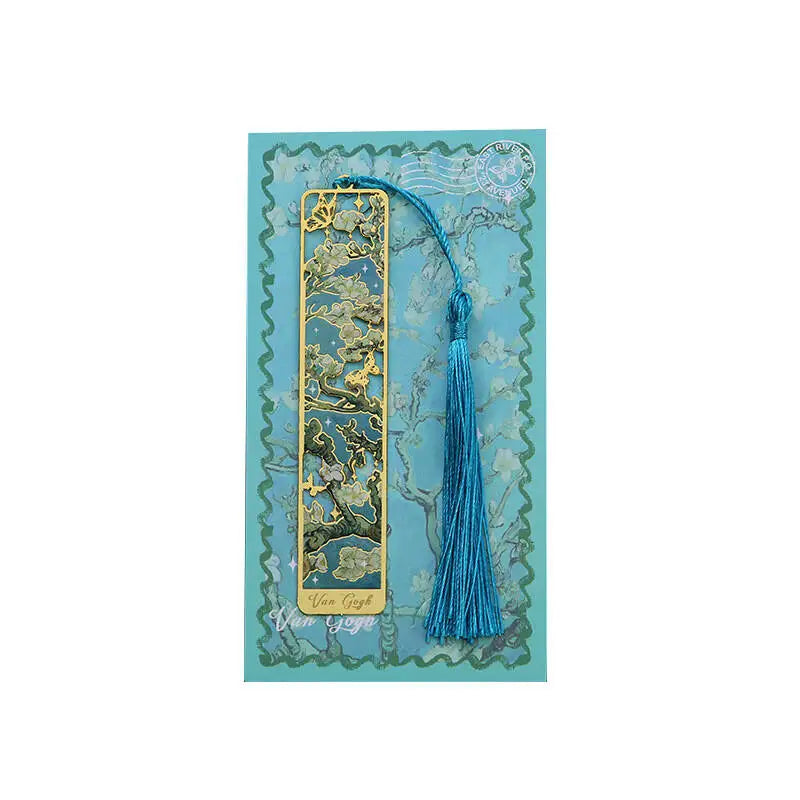 1-6-12 Pcs Creative Metal Book Mark Vintage Oil Painting Bookmark Office School Supplies Funny Gift Stationery Items