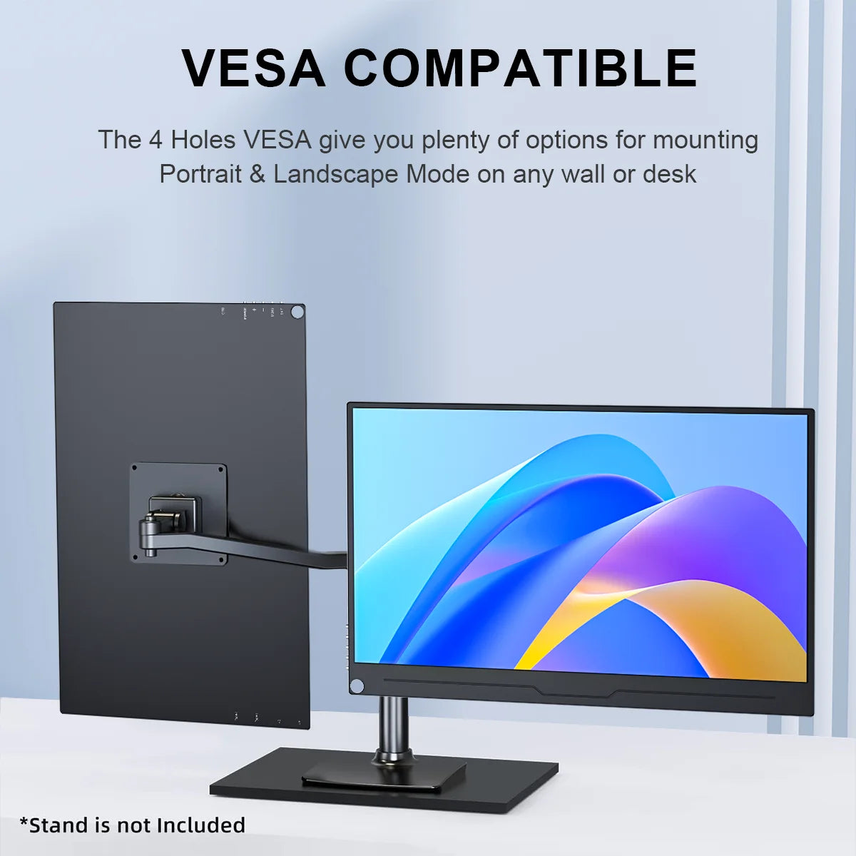 15.6 inch Portable Monitor UHD 3840X2160 Ultra-Thin 4K IPS Screen for PC Gaming External Display with for Xbox Switch PS4/5