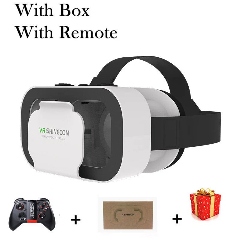 Shinecon 3D VR Glasses Virtual Reality Viar Goggles Headset Devices Smart Helmet Lenses For Cell Phone Mobile Smartphones Viewer