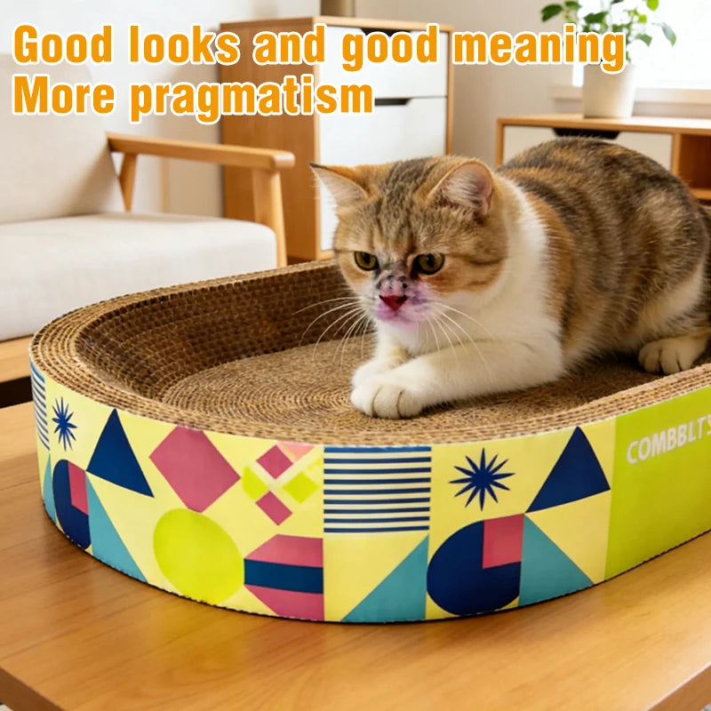 Corrugated Cat Scratching Board Multifunctional Cat Nest Wear Resistant Claw Toy Anti-scratch Furniture Pet Supplies