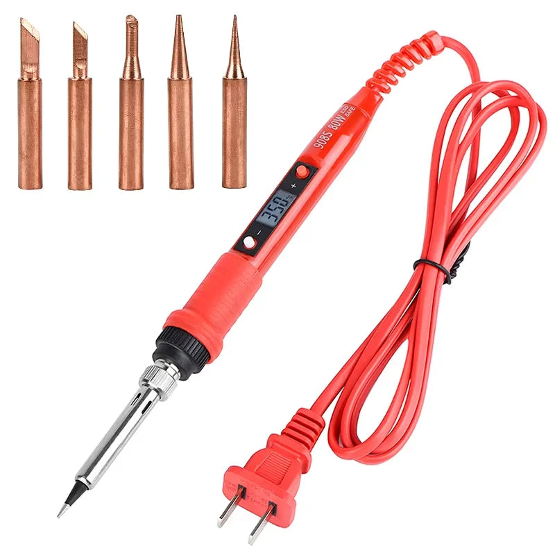 JCD Electric Soldering Iron 80W LCD Digital Display Adjustable Temperature Soldering Iron Set 220V/110V Welding Solder Tools
