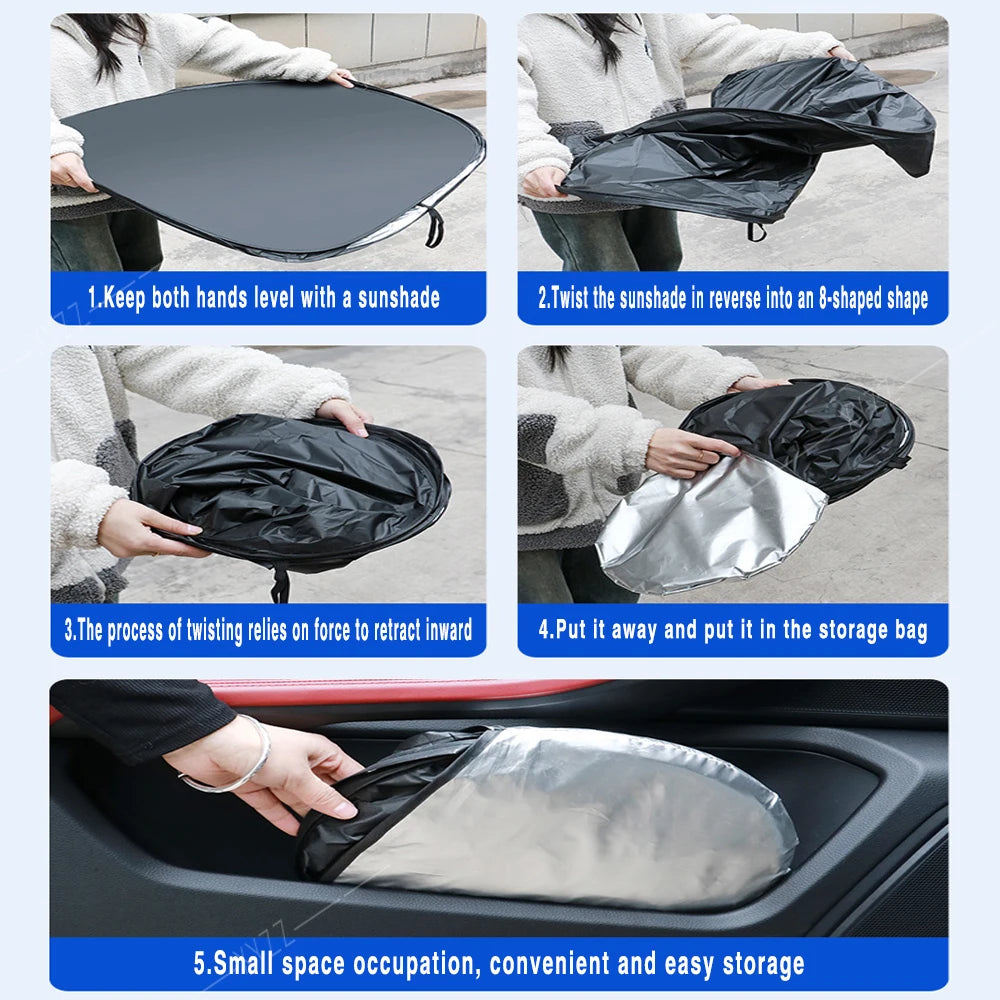 For Jeep Compass 2017-2023 2018 2019 Car Front Windshield Sunshade Heat Insulation Sun Visor Summer Auto Accessories Foldable