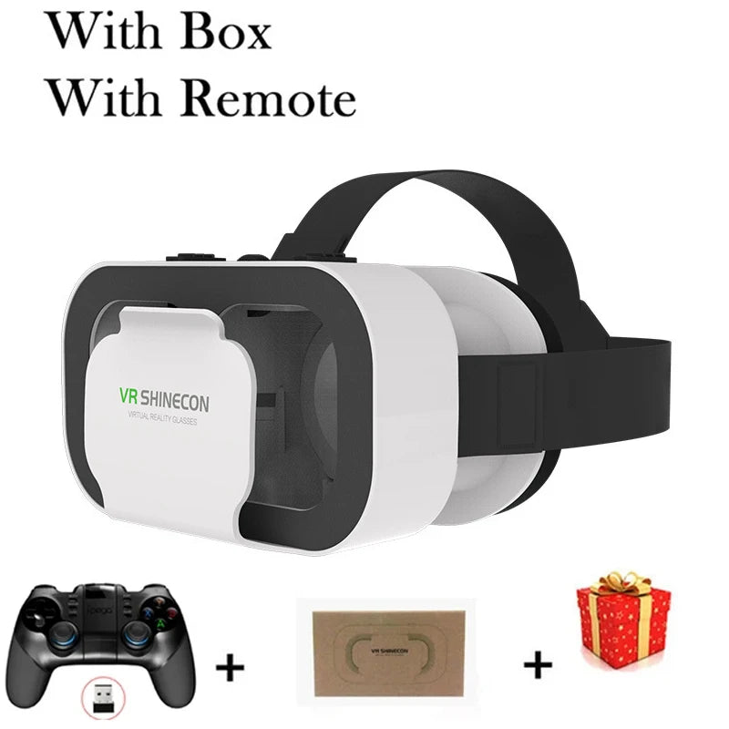 Shinecon 3D VR Glasses Virtual Reality Viar Goggles Headset Devices Smart Helmet Lenses For Cell Phone Mobile Smartphones Viewer