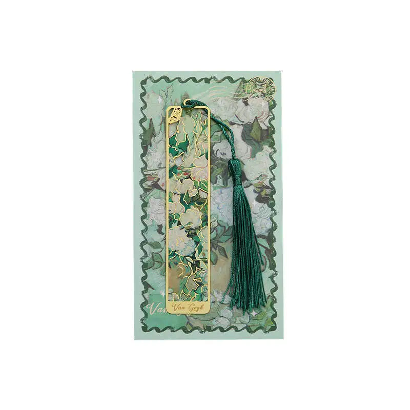 1-6-12 Pcs Creative Metal Book Mark Vintage Oil Painting Bookmark Office School Supplies Funny Gift Stationery Items