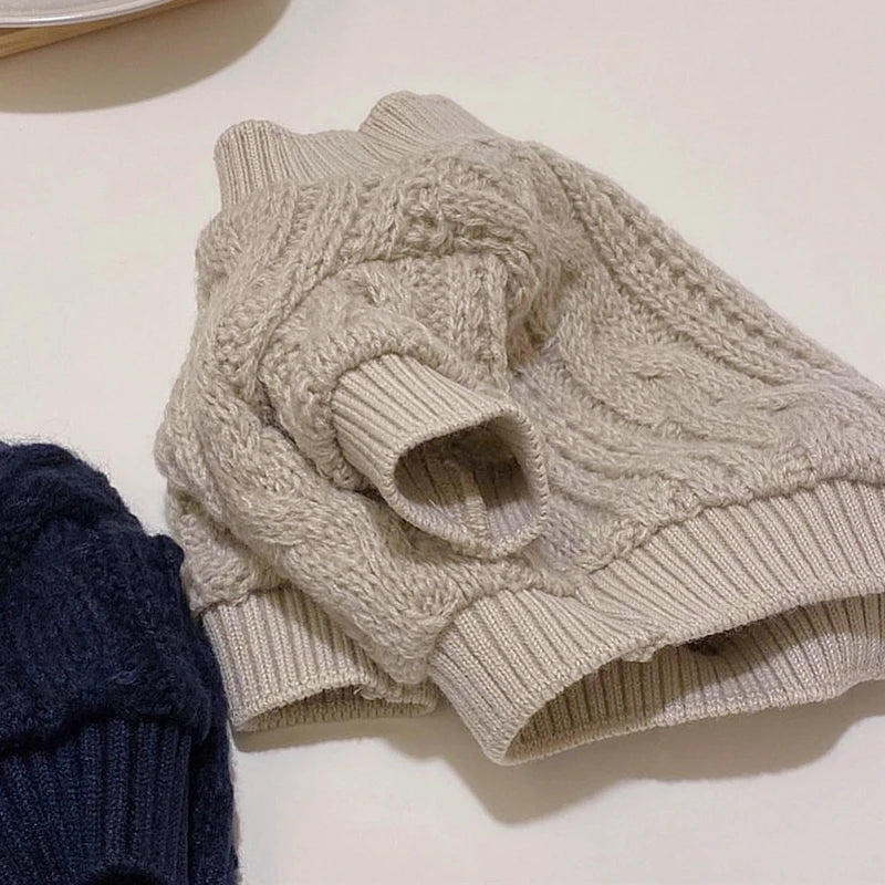 Winter High-Neck Sweater for Small Wiener Dogs Autumn Warm Coat for Badger Dogs Thick Loungewear for Small Dachshund Dogs
