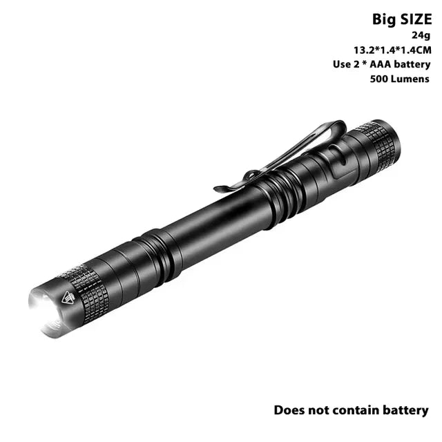 Mini Linterna de Mano LED Portátil de Bolsillo Ultra Brillante de Altos Lúmenes para Acampada al Aire Libre Emergencias