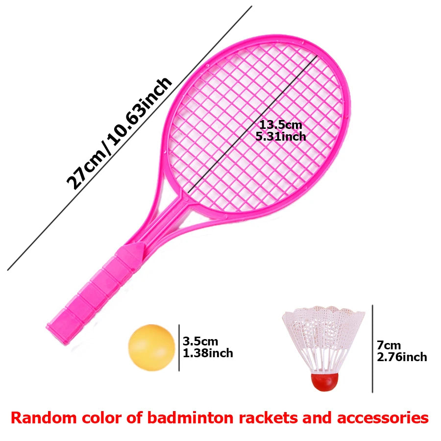 4pcs/set Color Mini Badminton Racket with Badminton Table Tennis Two Person Interactive Indoor Universal Sports Game Gifts