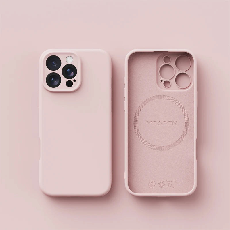 Original Magnetic For Magsafe Phone Case For iPhone 16 15 14 12 13 17 Pro Max 16 Plus Case Liquid Silicone Wireless Charge Cover