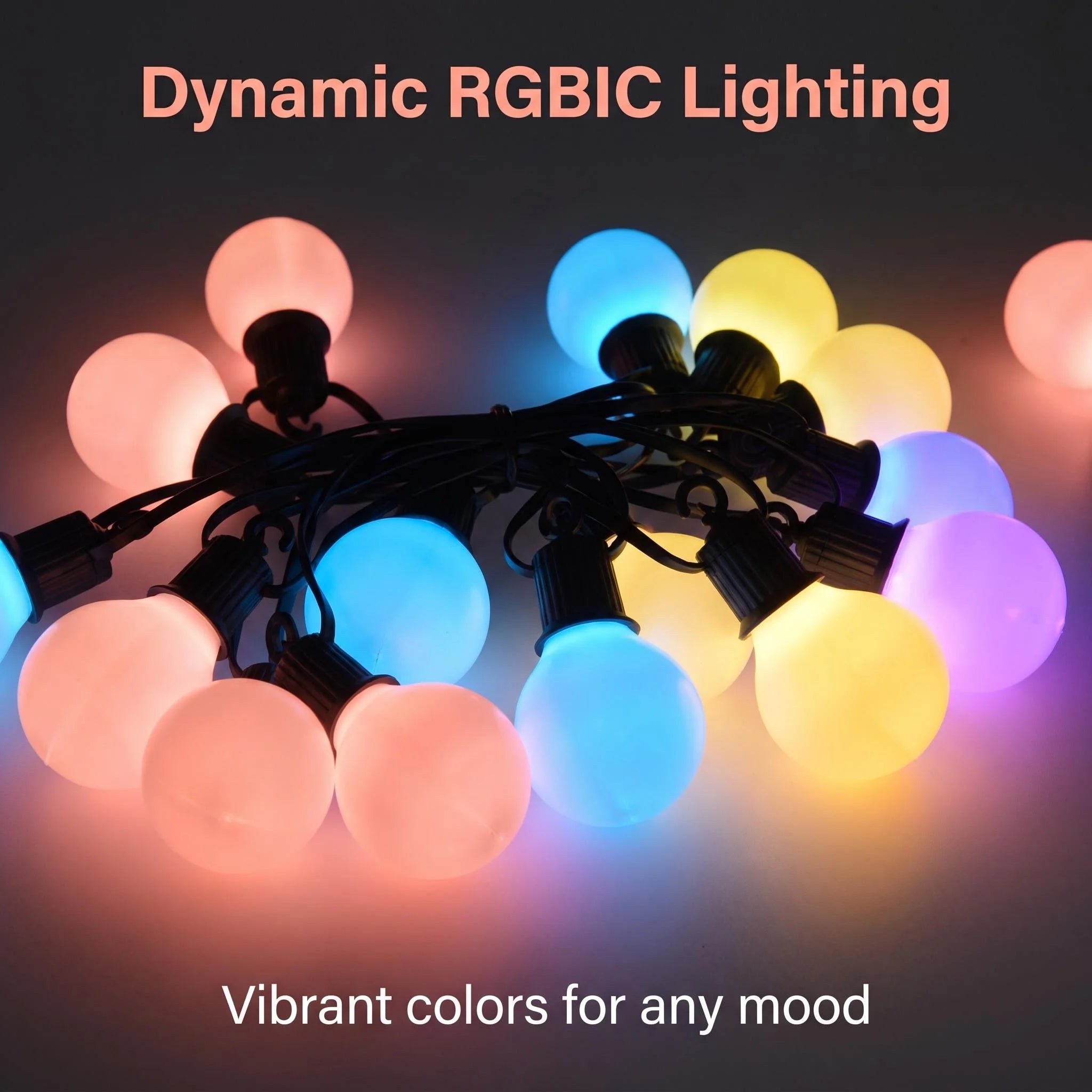 Smart WIFI G40 LED Bulb String Light USB 15M 25 Blubs Fairy Lights Christmas Bedroom Outdoor Garden Decor Festoon Garland