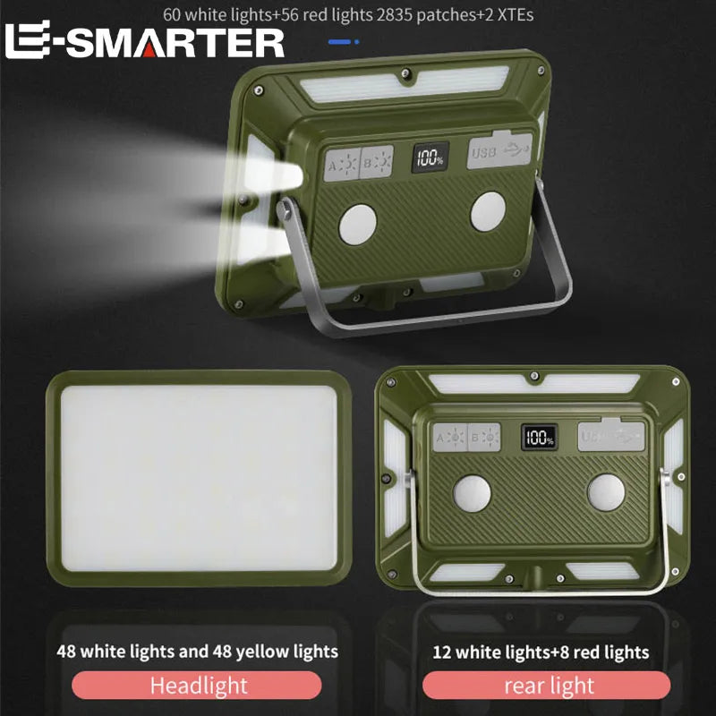 Rechargeable Magnetic Work Light Rechargeable Camping Lamp Super Bright Outdoor Emergency Torch Lights Built-in 4000mAh Battery