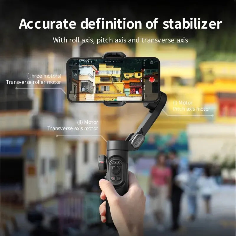 AOCHUAN 3-Axis Handheld Gimbal Stabilizer SmartXE for Smartphone for iPhone Android AI Face Tracking Tk Vlog