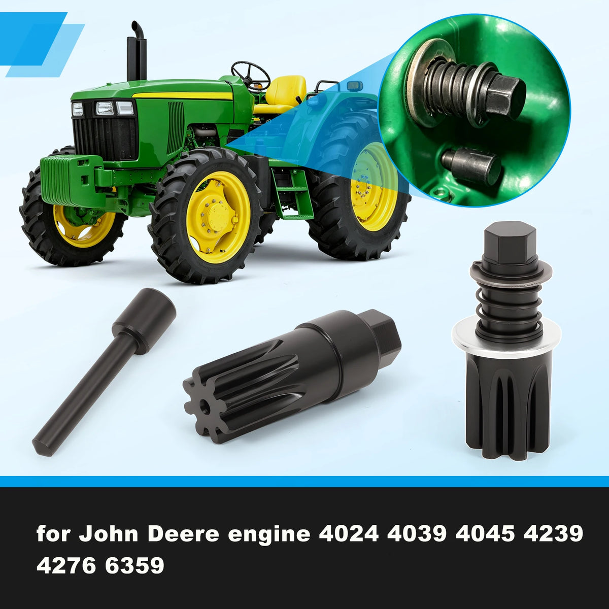 Engine Turning Tool and Timing Set for John Deere Engines Metal for 4024 4039 4045 4239 4276 6090 DJ002-1 DJ002-5 DJ002-4