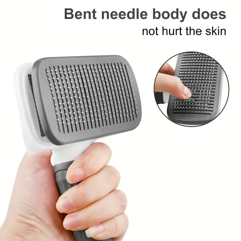 Universal Pet Detangling Brush, Massages Out Knots & Mats. 19cm, for Long/Short Hair, Soothing