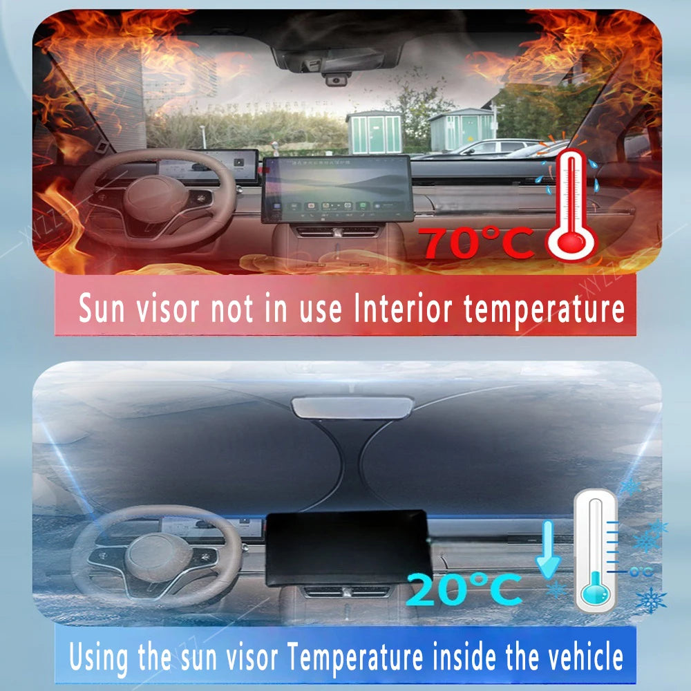 For Jeep Compass 2017-2023 2018 2019 Car Front Windshield Sunshade Heat Insulation Sun Visor Summer Auto Accessories Foldable