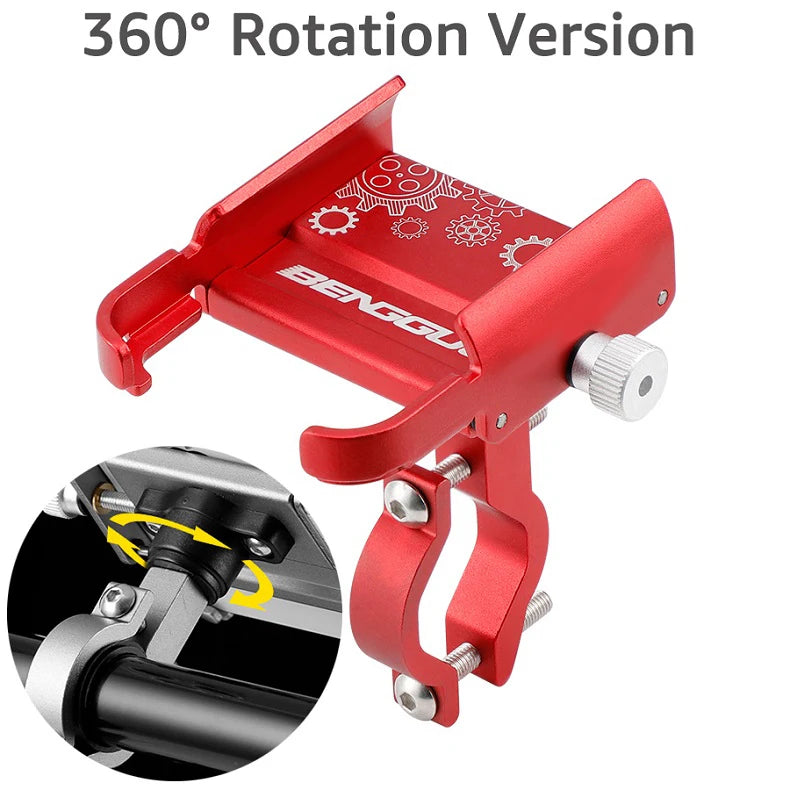 Bike Phone Holder 360 Rotation Bicycle Phone Holder for 4.7-7.0 Inch Devices Motorcycle Handlebar Mobile Phone Stand