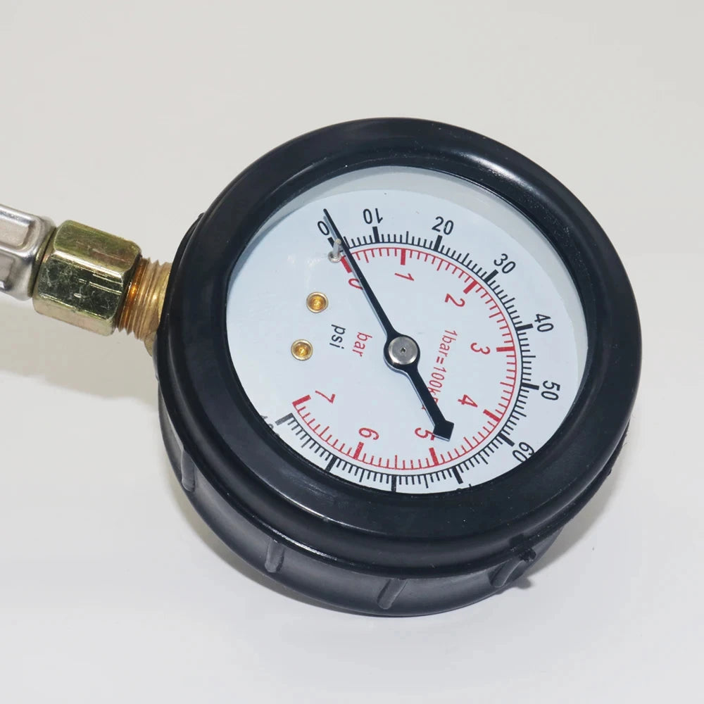 Fuel Pressure Test Kit - Fuel Pressure Gauge - 0-100PSI Fuel Injection Pump Pressure Tester Gauge Kit for Car, Motorcycle, Truck