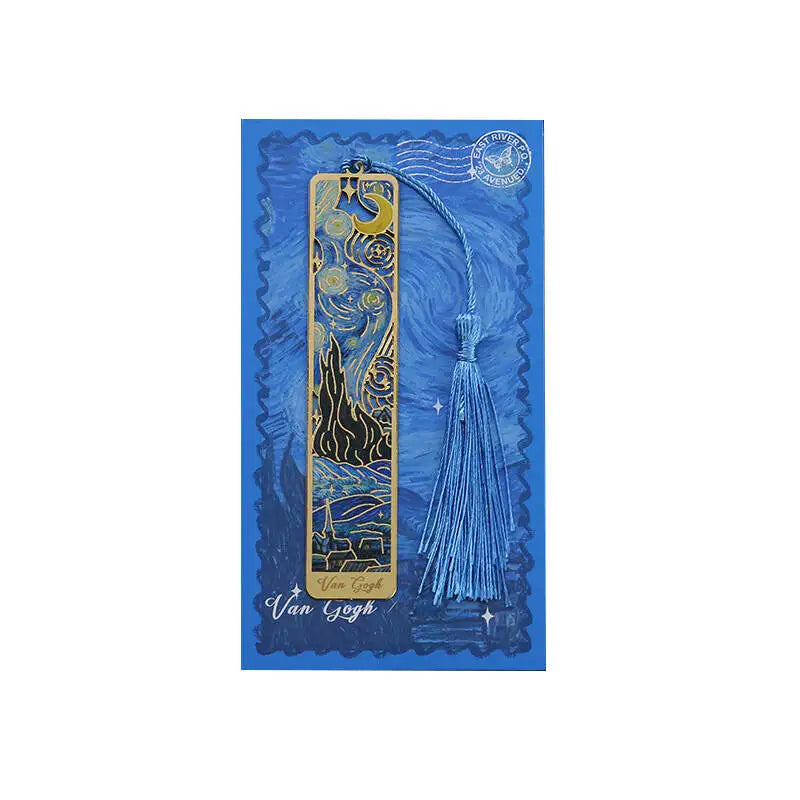 1-6-12 Pcs Creative Metal Book Mark Vintage Oil Painting Bookmark Office School Supplies Funny Gift Stationery Items