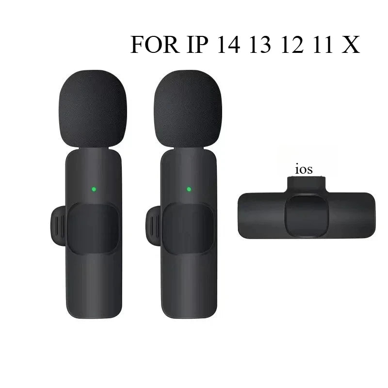 Wireless Lavalier Microphone For iPhone 15/16/17 Series Android Devices Noise Cancelling Mini Lapel Microphone for Vlogging Mic
