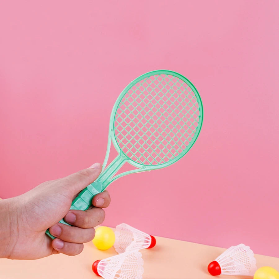 4pcs/set Color Mini Badminton Racket with Badminton Table Tennis Two Person Interactive Indoor Universal Sports Game Gifts