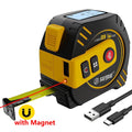Laser 80m Tape 5m With Magnets LCD Display Rechargeable Backlight Laser Rangefinder Tape Distance Measure