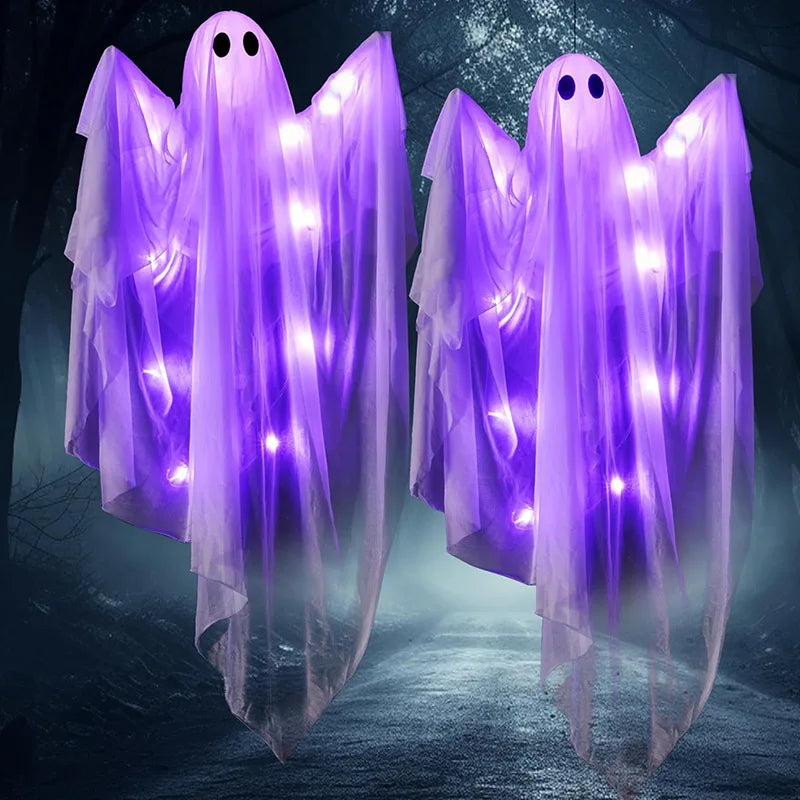Floating Ghost LED String Light — Glowing Halloween Garland
