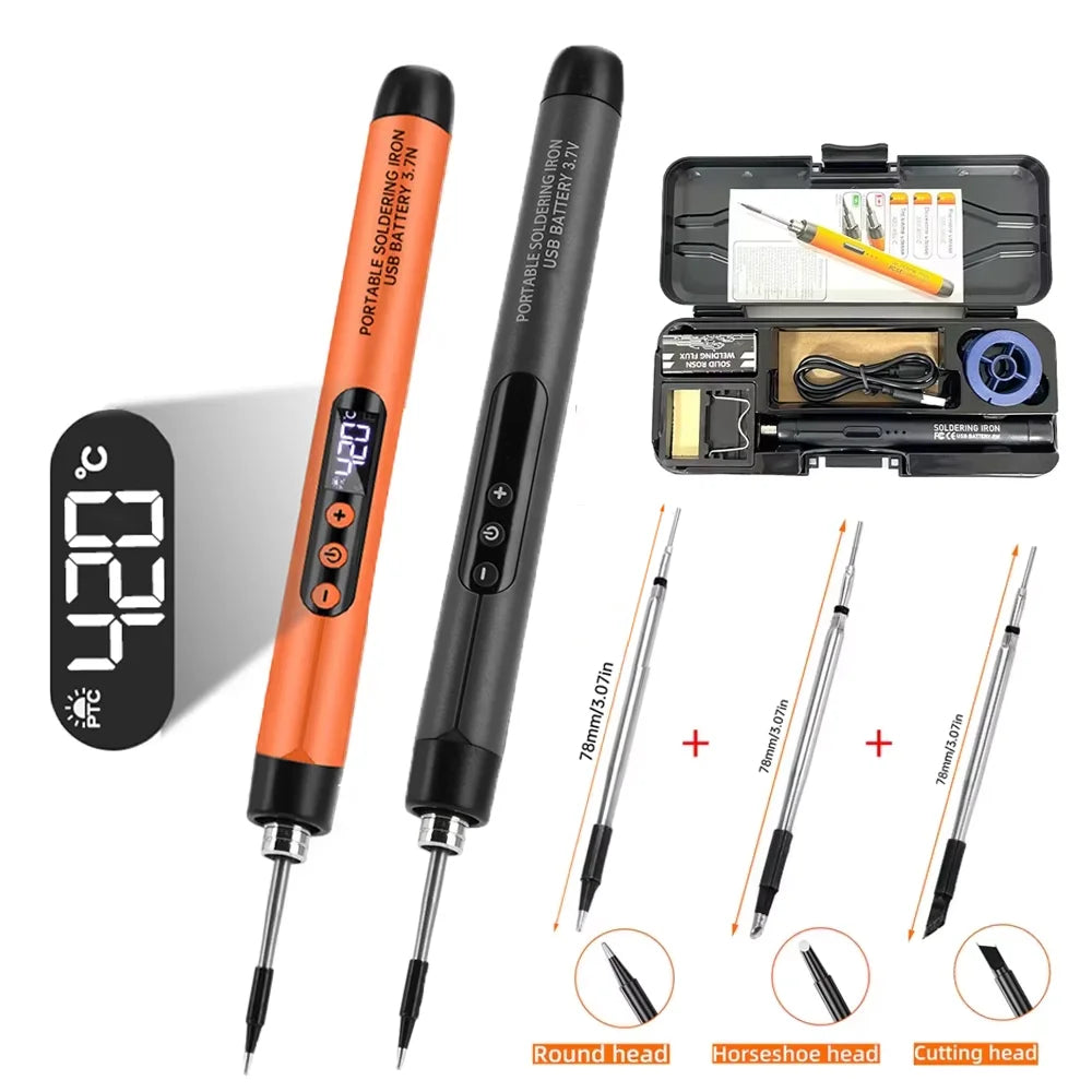 5V 8W USB Soldering Iron Wireless Electric Soldering Iron Fast Charging Lithium Battery Solder Iron Portable Repair Welding Tool