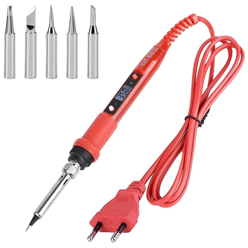 JCD Electric Soldering Iron 80W LCD Digital Display Adjustable Temperature Soldering Iron Set 220V/110V Welding Solder Tools