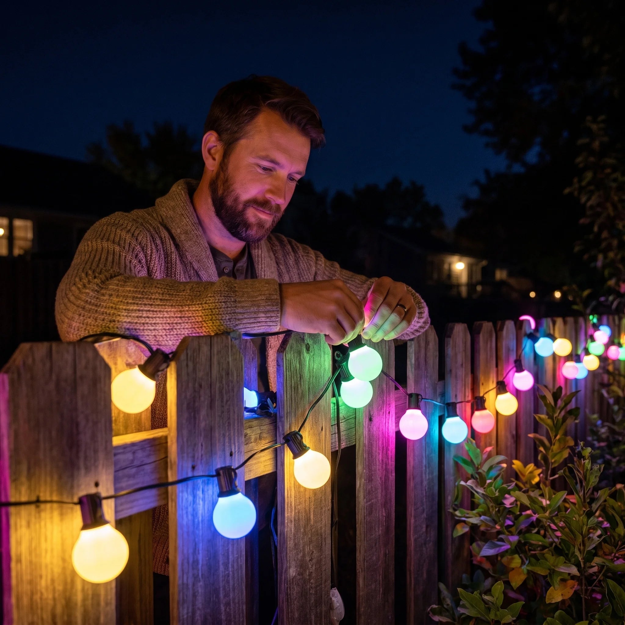 Smart WIFI G40 LED Bulb String Light USB 15M 25 Blubs Fairy Lights Christmas Bedroom Outdoor Garden Decor Festoon Garland