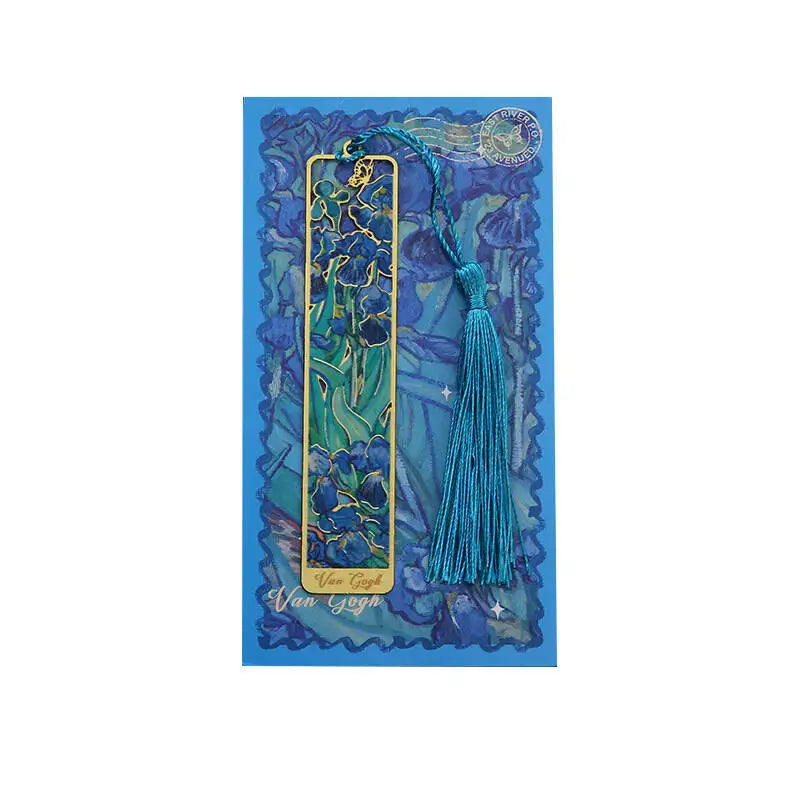 1-6-12 Pcs Creative Metal Book Mark Vintage Oil Painting Bookmark Office School Supplies Funny Gift Stationery Items