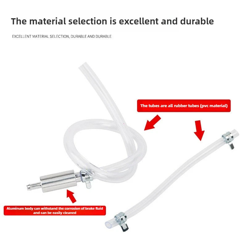 Hydraulic Brake Bleeder Tool Lockable Automotive Brake Fluid Bleeder Bleeding Hose With Non Return One Way Check Valve