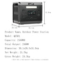 SOLARPLAY 675000mAh Portable Power Station 2400W  2160Wh  Solar Generator LiFePo4 Batteries 110V Energy Storage Supply Camping