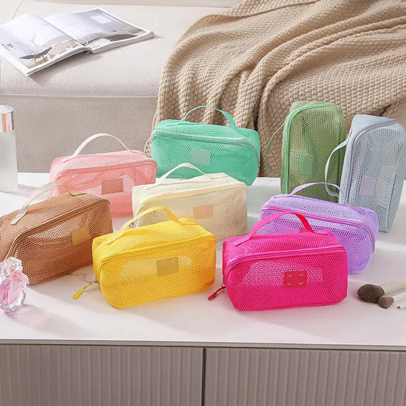 Organizador de Maquillaje Neceser Femenino Bolsa de Maquillaje Estuche de Almacenamiento Estuche de Tocador, Bolsa de Cosméticos, Bolsa Organizadora para Viajes con Cremallera
