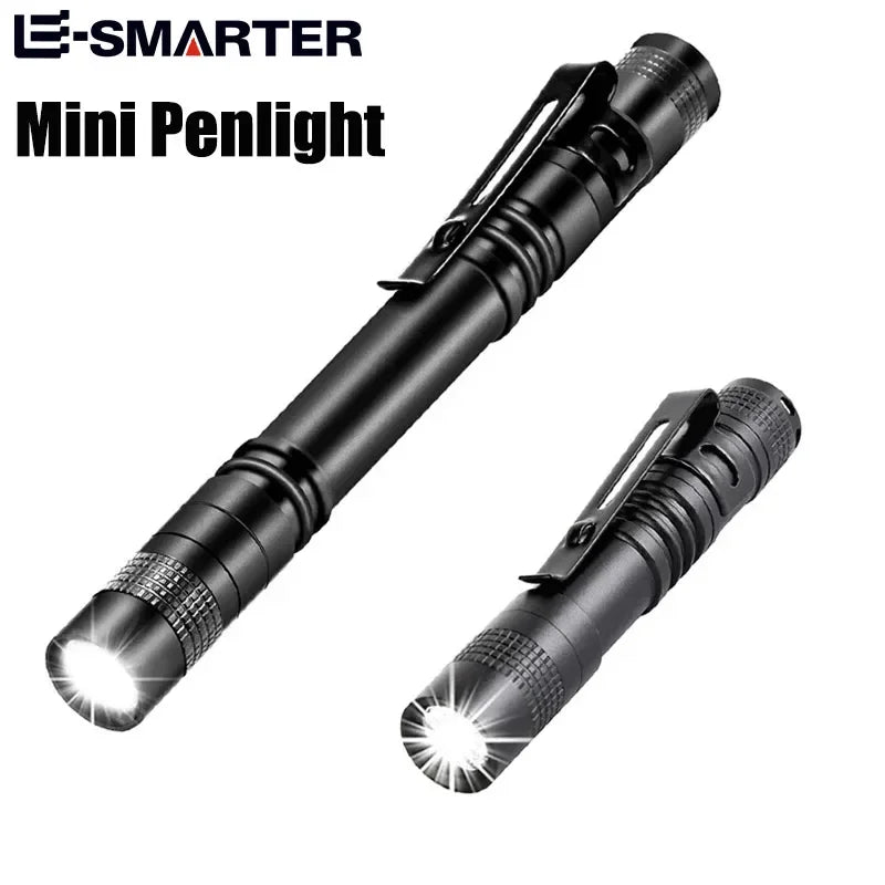 Mini Portable LED Pen Light Pocket Ultra Bright High Lumens Handheld Flashlight Torch For Camping Outdoor Emergency