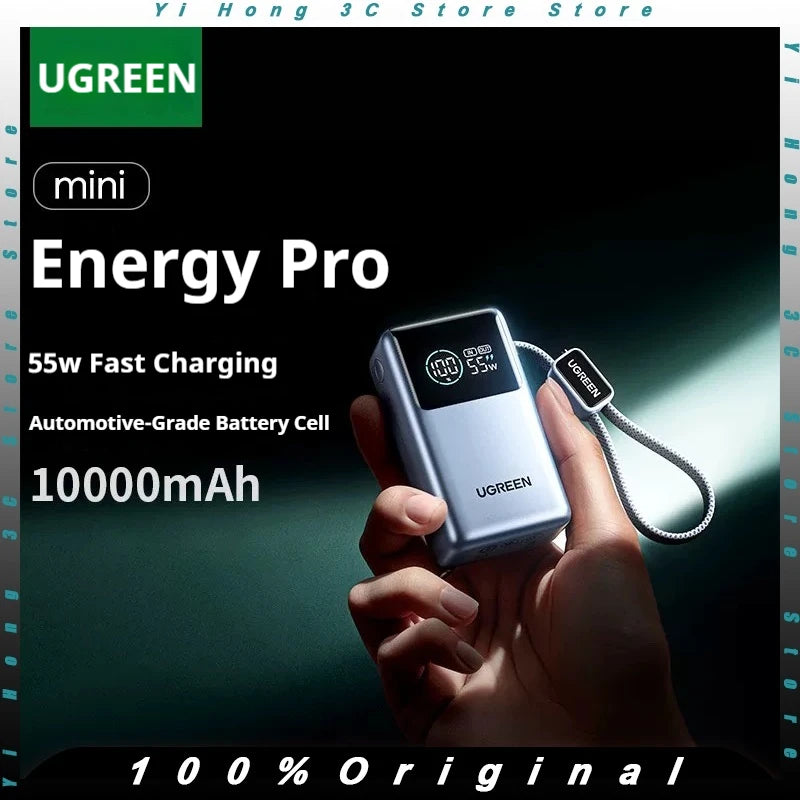 UGREEN 10000mAh Energy Pro Mini Power Bank 55W Fast Charging Mobile Power Bank Portable External Battery For IPhone17 Pro Xiaomi