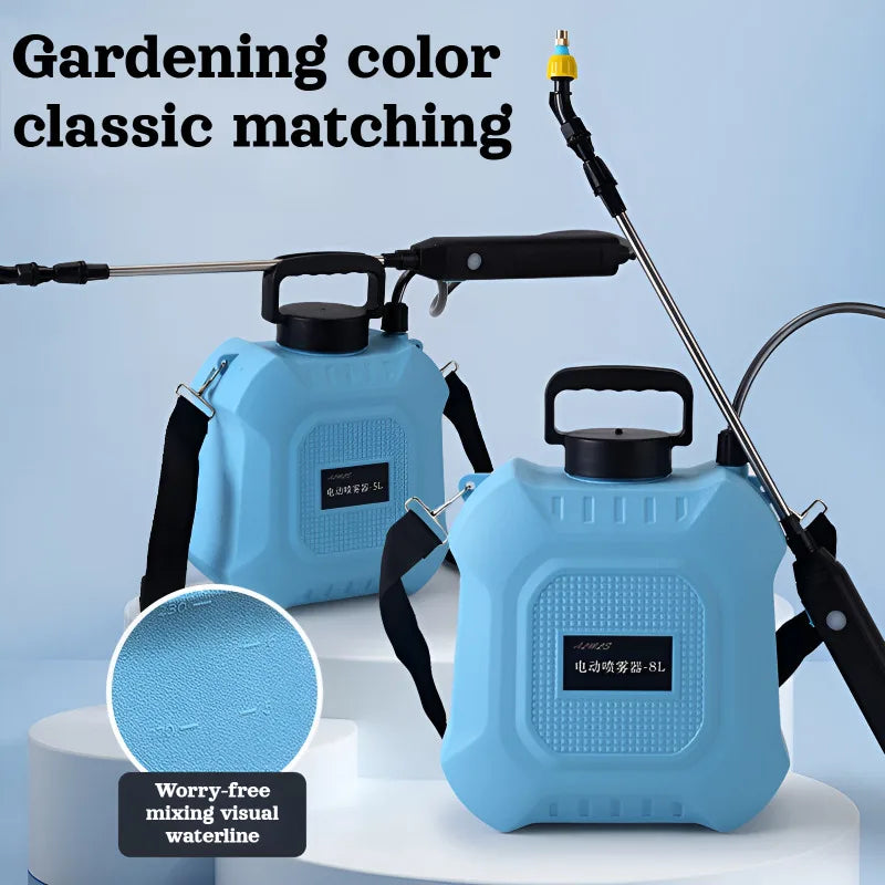 5L/8L USB Rechargeable Electric Watering Can Portable Lawn and Garden Watering Disinfection Sprayer Horticultural Farm Tools