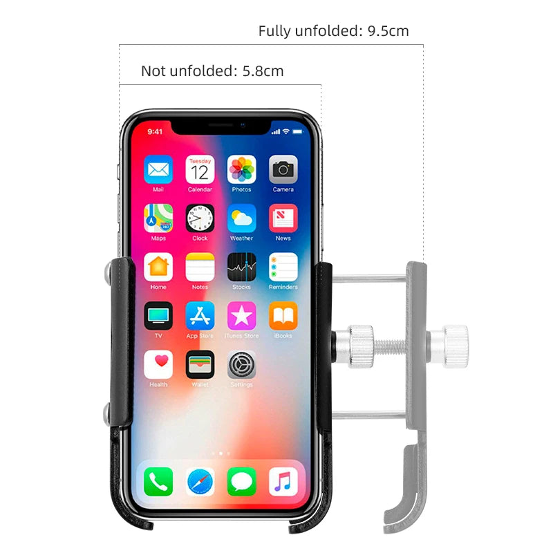 Bike Phone Holder 360 Rotation Bicycle Phone Holder for 4.7-7.0 Inch Devices Motorcycle Handlebar Mobile Phone Stand