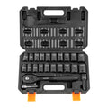 SucceBuy 23PCs 1/2" Drive Impact Socket Set Socket Set SAE (7/16" -1")& Metric (13-24mm) 6 Point Cr-V Alloy Steel Auto Repair