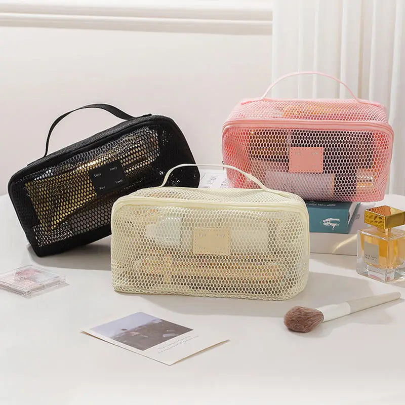 Organizador de Maquillaje Neceser Femenino Bolsa de Maquillaje Estuche de Almacenamiento Estuche de Tocador, Bolsa de Cosméticos, Bolsa Organizadora para Viajes con Cremallera
