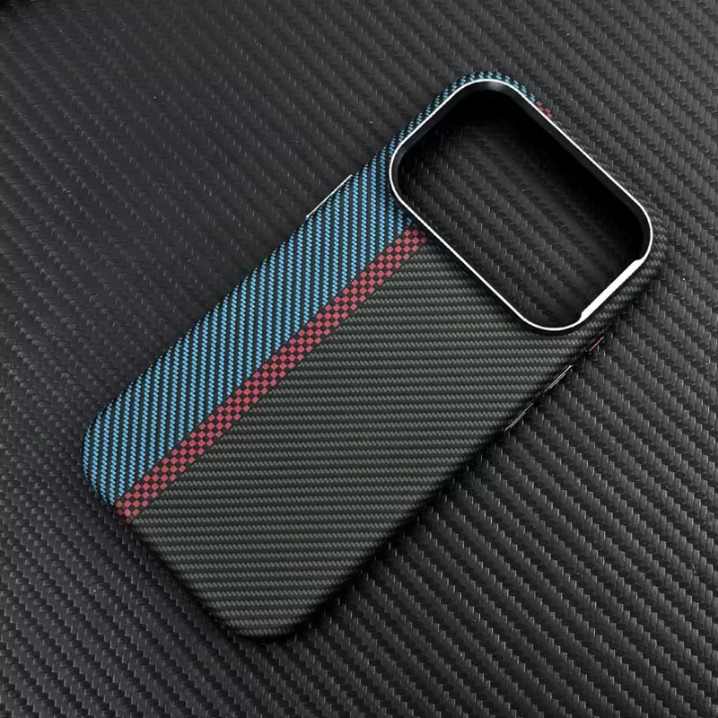 Carbon Fiber Texture Magnetic Case For iphone 17 Pro Max 17Pro Air Ultrathin Alloy Lens Wireless Charge for Magsafe Hard Pc Case