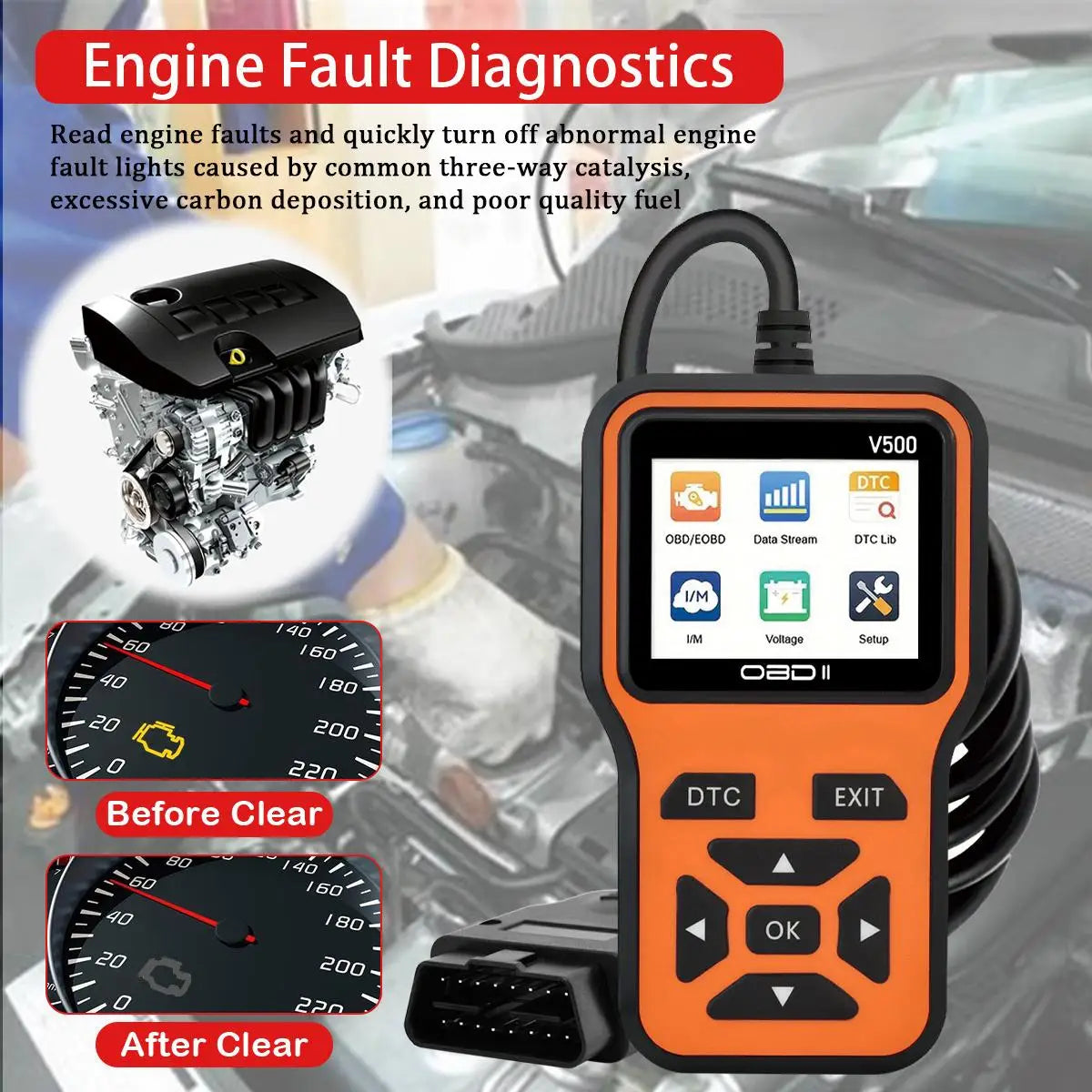 OBD2 Scanner - Car Diagnostic Code Reader Tool