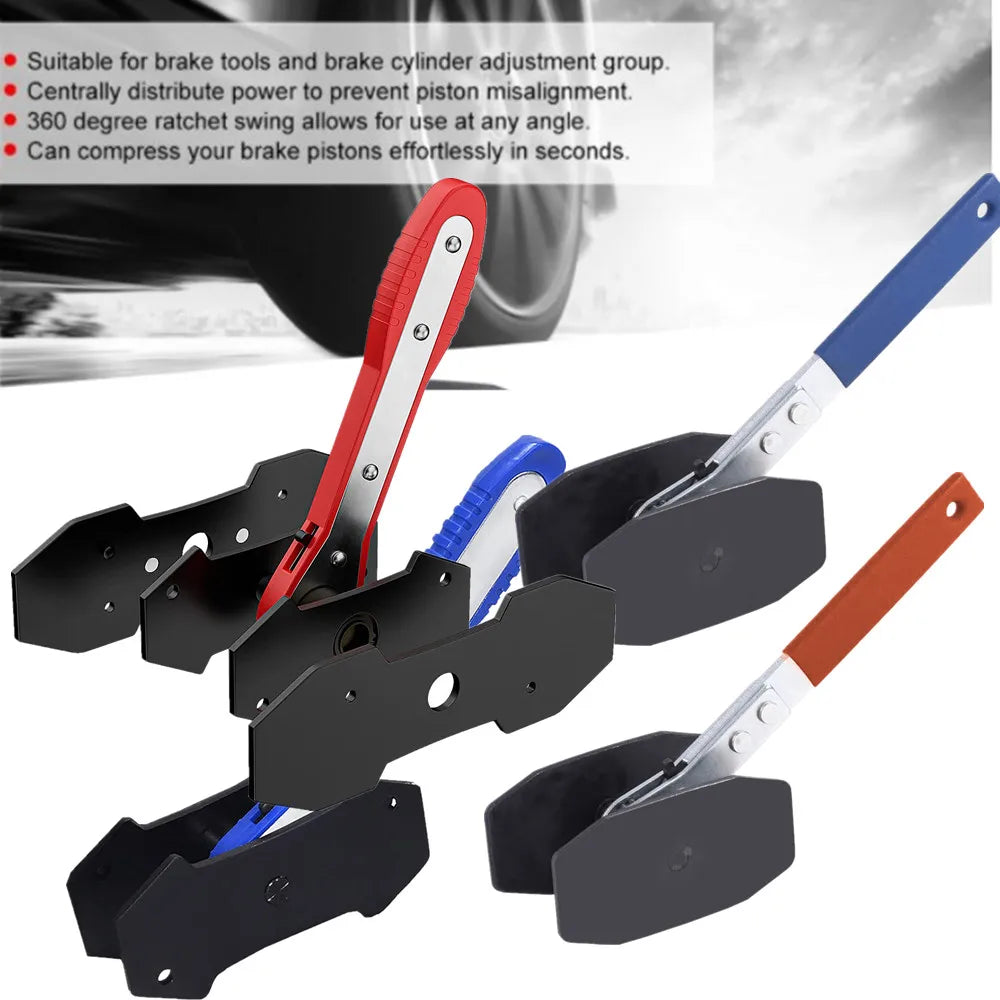 Stainless Steel  Ratchet Brake Piston Caliper Spreader Tool Press Single Twin Quad Separator Pad Disc Brake Caliper Tool